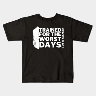 trained for the worst days - gamer Kids T-Shirt
